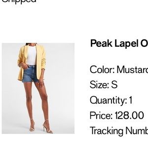 Express Peak Lapel One Button Boyfriend Blazer